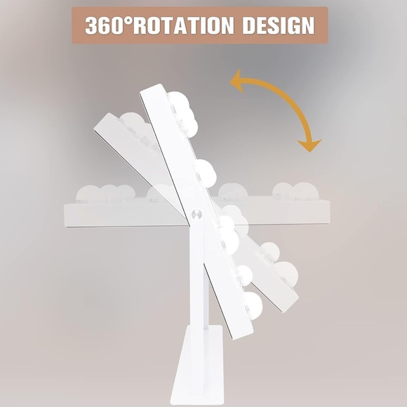 Hollywood vanity mirror size (10 "Lx12 "H). It is the perfect makeup mirror! - Picture 4 of 4